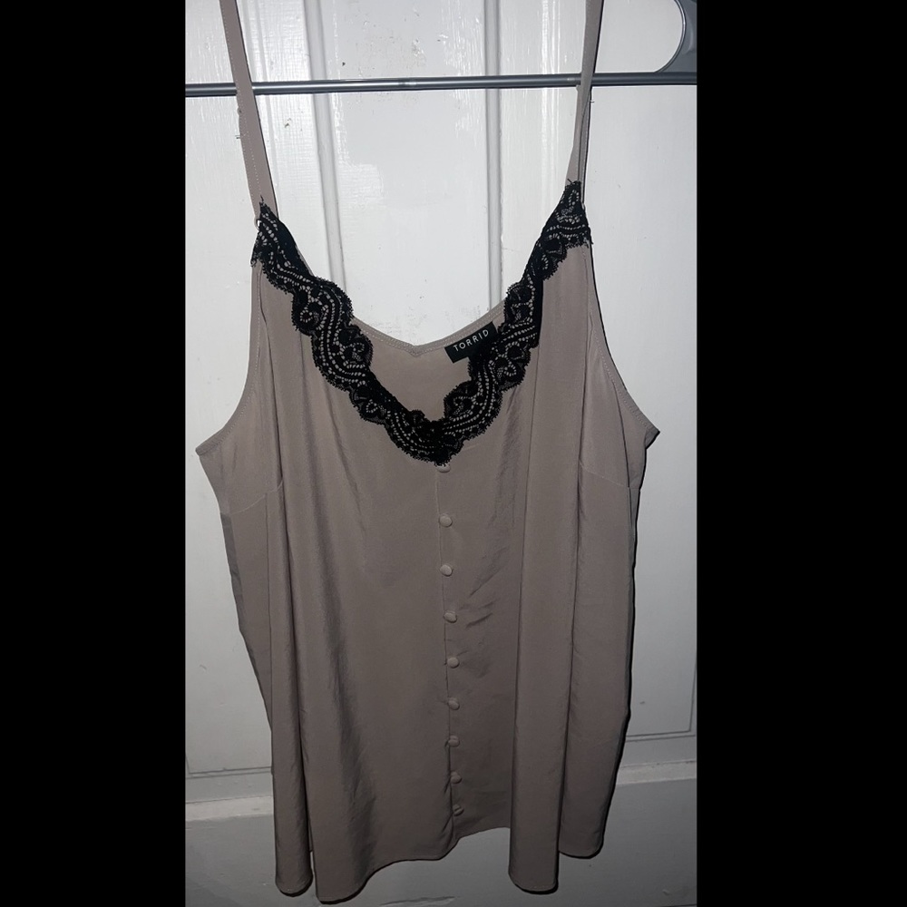 Torrid lace silk top